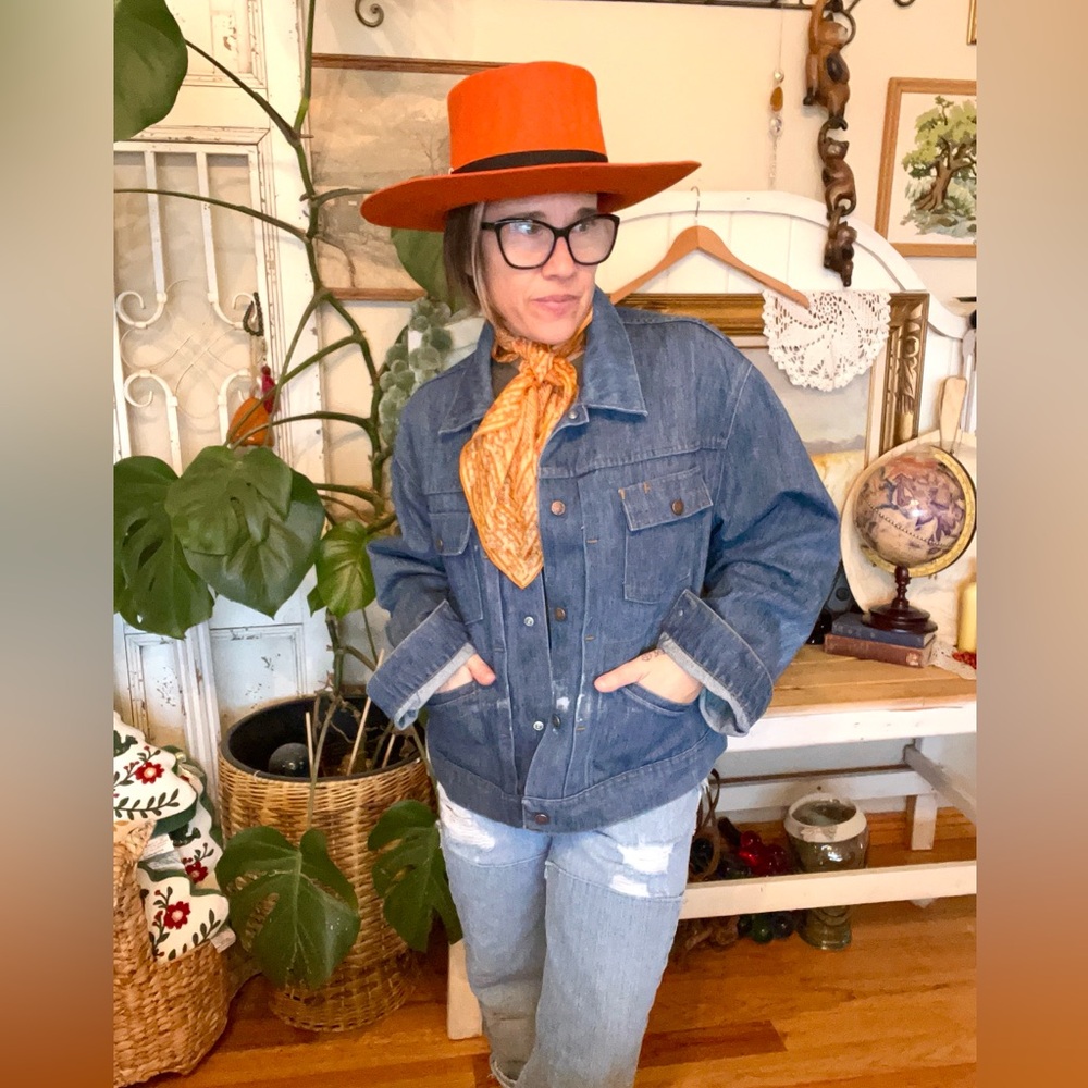 Vintage 1960’s MW JC Penneys Super Denim Pleated Selvedge Denim Jacket